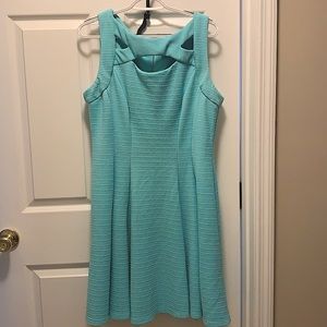 A Fit and Flair aqua Dress
